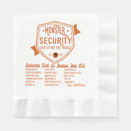 Guardanapo De Papel Halloween Scary Spooky Monster Security Engraçado