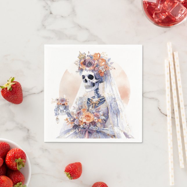 Guardanapo De Papel Halloween Skeleton Paper Napkins (Insitu)