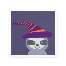 Halloween Sloth no Chapéu das Bruxas