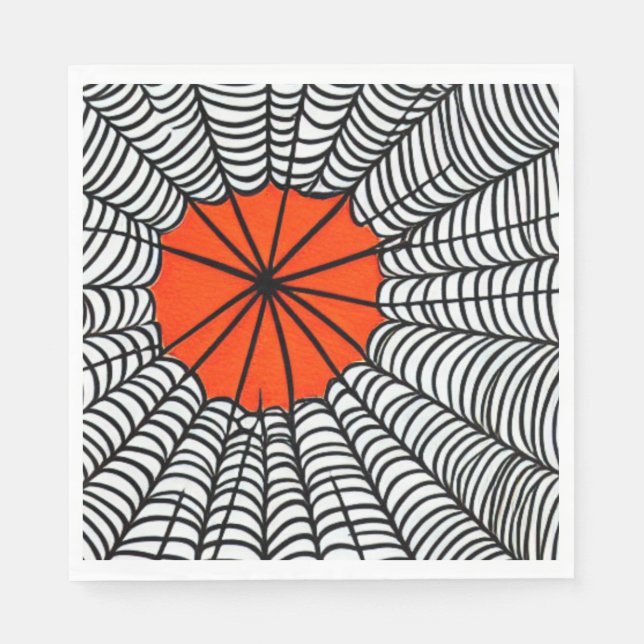 Guardanapo De Papel Halloween Spider Web (Frente)