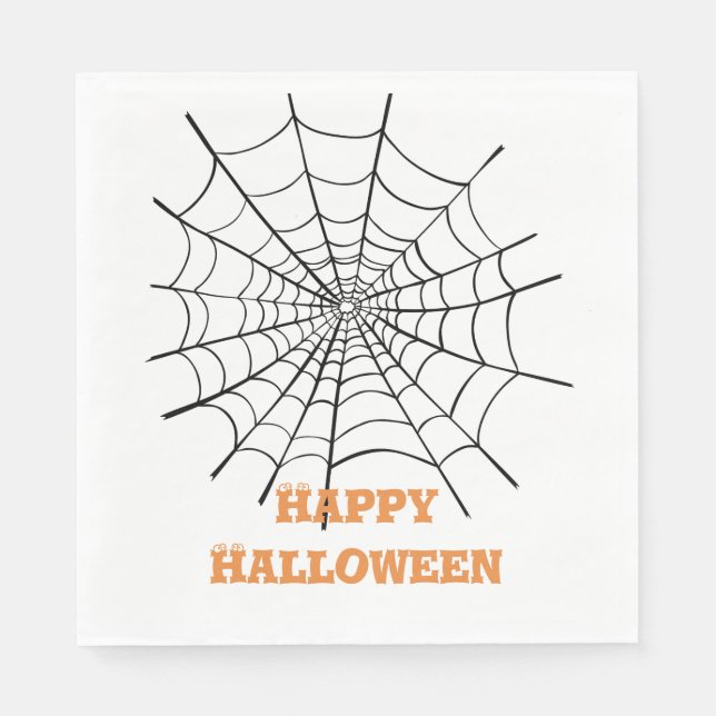 Guardanapo De Papel Halloween Spider Web e Eyebolas (Frente)
