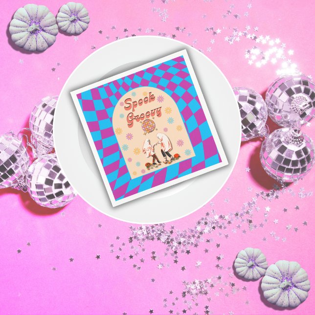 Guardanapo De Papel Halloween Spooky Groovy Party Napkins (Criador carregado)