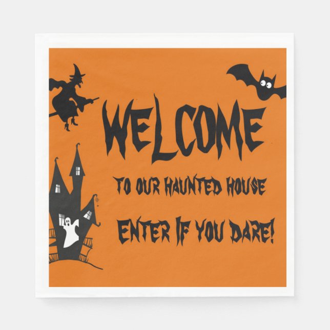 Guardanapo De Papel Halloween Spooky Hunted House Paper (Frente)