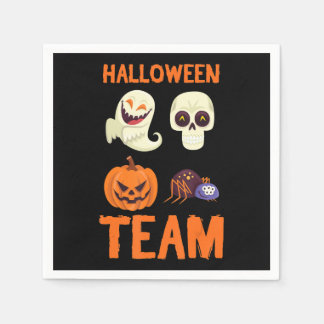 Guardanapo De Papel Halloween Team Skeleton Pumpkin Ghost Spider Spook