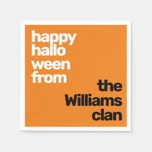 Guardanapo De Papel Halloween - Texto personalizado Grupo Laranja