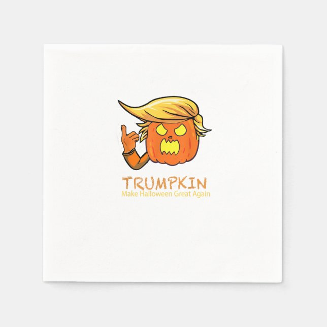 Guardanapo De Papel Halloween Trumpkin Engraçado - Design de Figurino  (Frente)