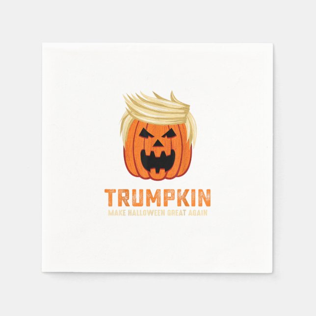 Guardanapo De Papel Halloween Trumpkin Engraçado - Slogan Parody Spook (Frente)