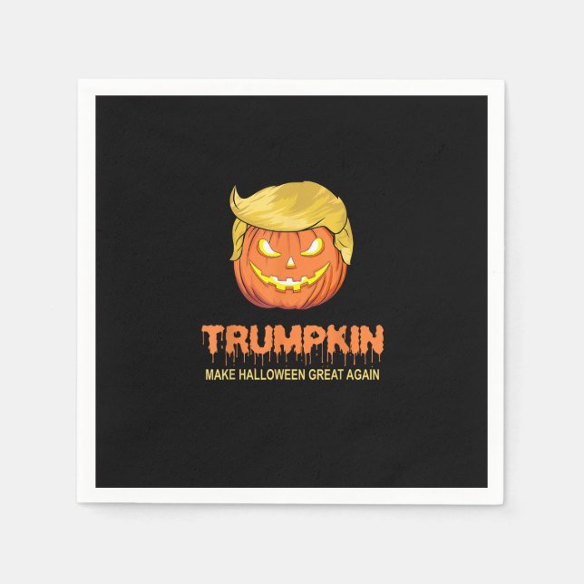 Guardanapo De Papel Halloween Trumpkin - Faça o Excelente de Halloween (Frente)