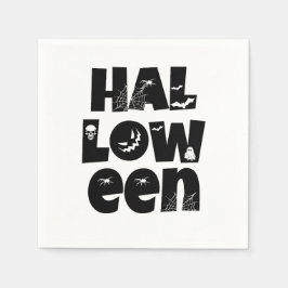 Guardanapo De Papel Halloween Typography