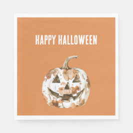 Guardanapo De Papel Halloween Western Cowgirl Cowboy Orange Pumpkin