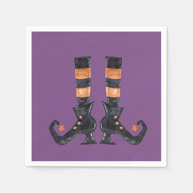 Guardanapo De Papel Halloween Witch Boots (Frente)