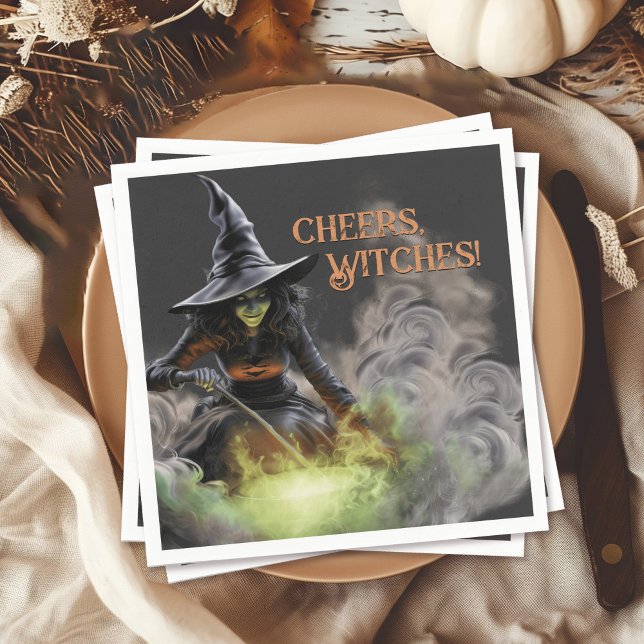 Guardanapo De Papel Halloween Witch Stirring Cauldron (Criador carregado)