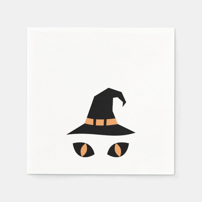 Guardanapo De Papel Halloween witchy cat (Frente)