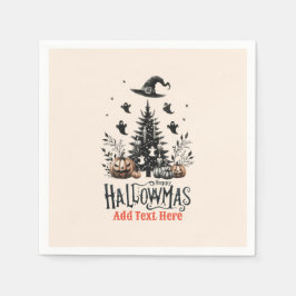 Guardanapo De Papel Hallowmas Halloween Mashup de Natal