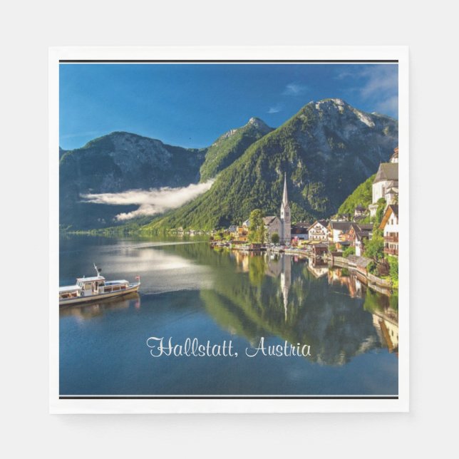 Guardanapo De Papel Hallstatt, fotografia cênica da Áustria (Frente)