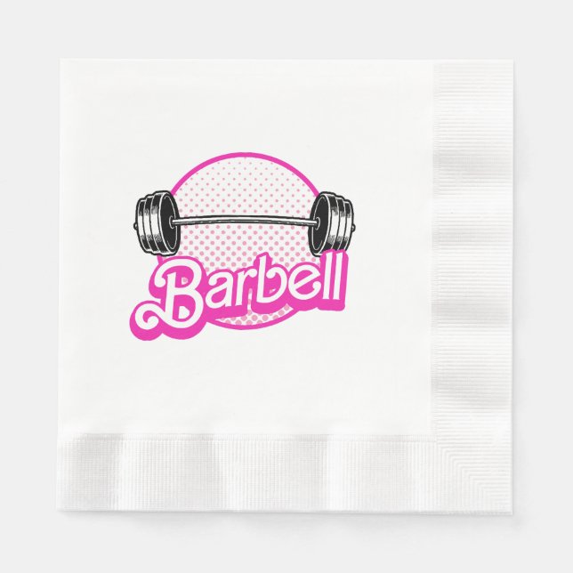 Guardanapo De Papel Halteres - rosa (Frente)