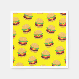 Guardanapo De Papel Hamburger Festa de aniversário Burger Napkins