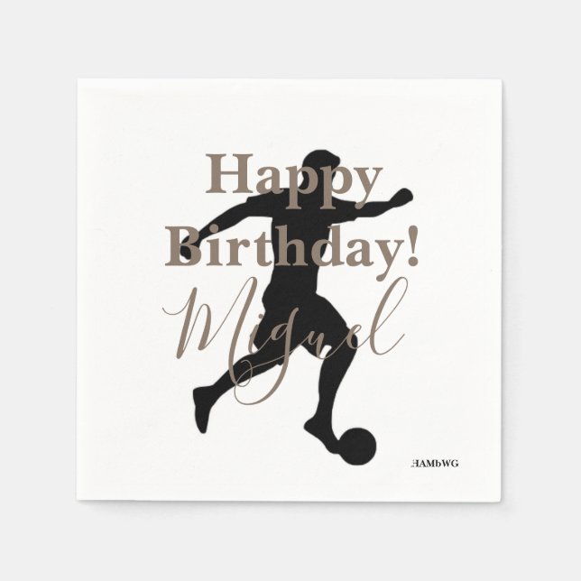 Guardanapo De Papel HAMbWG - Napkin Personalizado - Jogador de Futebol (Frente)