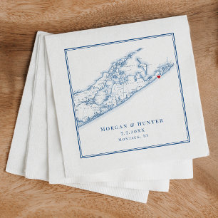 Guardanapo De Papel Hamptons Montauk Elegant Wedkins