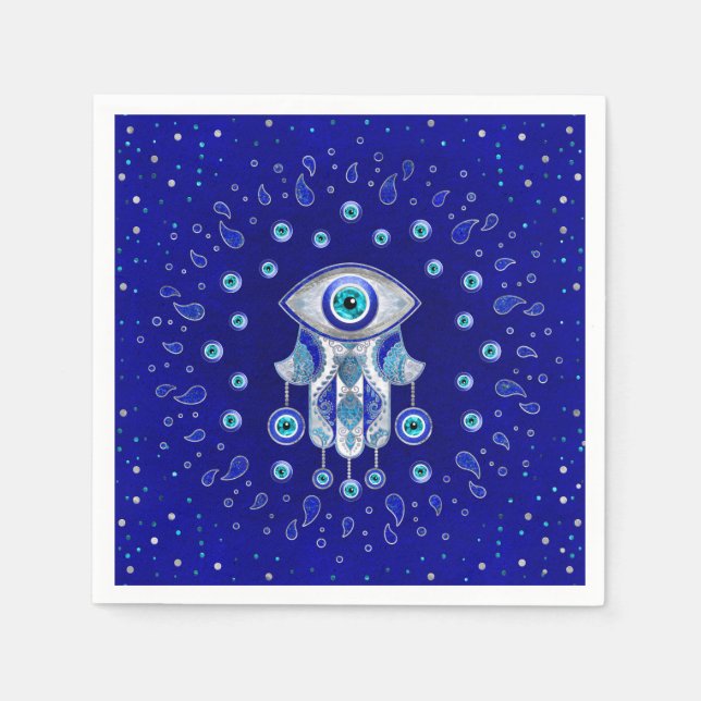 Guardanapo De Papel Hamsa - Amulet Mau de Olhos (Frente)