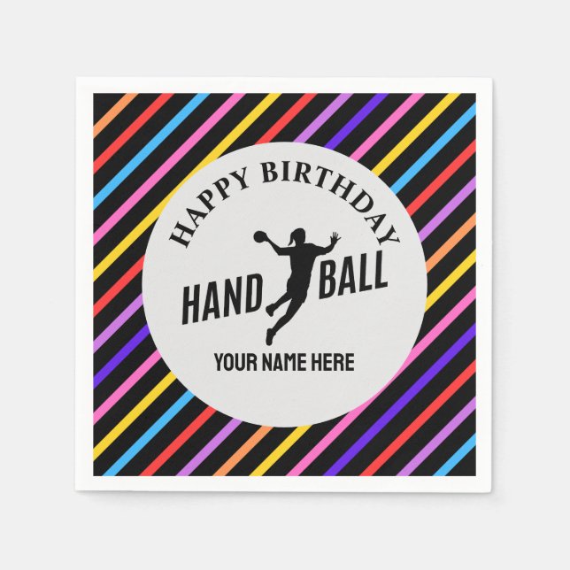 Guardanapo De Papel Handball Girl Birthday, Handball Player Gift (Frente)
