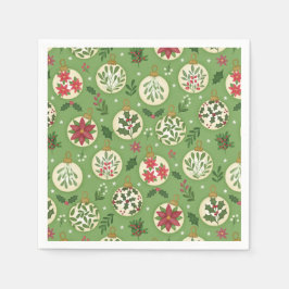 Guardanapo De Papel HandDrawn Christmas Ornament Napkins