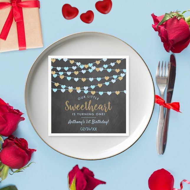 Guardanapo De Papel Hang Love Hearts Little Sweetheart Aniversário (Criador carregado)
