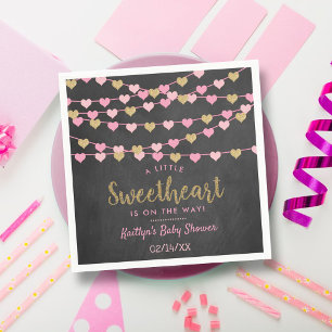 Guardanapo De Papel Hang Love Hearts Little Sweetheart Chá de fraldas