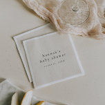 Guardanapo De Papel HANNAH Vintage Cream Chá de fraldas Simples Russo<br><div class="desc">Estes fraldos de chá de fraldas rústicos e rústicos da coleção Hannah são perfeitos para um chá de fraldas minimalista. A design de cor da nata e da cinza neutra apresenta a tipografia não adornada do boho moderna com um estilo minimalista único. Personalize seus guardanapos com o nome da futura...</div>