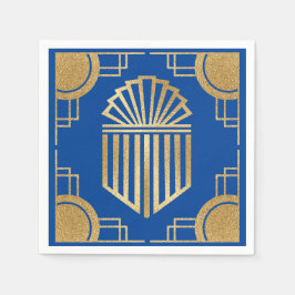 Guardanapo De Papel Hanukkah Art Deco Elegante Dreidel