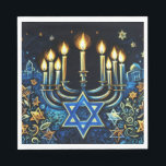 Guardanapo De Papel Hanukkah Gift Menorah Pastel Draing<br><div class="desc">Itens temáticos de feriado projetados por Umua. Impresso e enviado pela Zazzle ou suas afiliadas.</div>