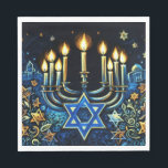 Guardanapo De Papel Hanukkah Gift Menorah Pastel Draing<br><div class="desc">Itens temáticos de feriado projetados por Umua. Impresso e enviado pela Zazzle ou suas afiliadas.</div>