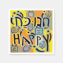Guardanapo De Papel Hanukkah Happy Glitzy Art
