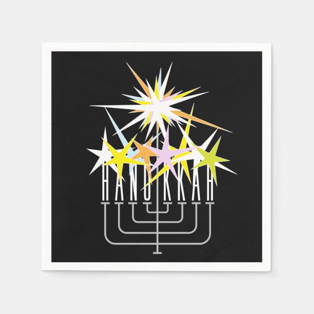 Guardanapo De Papel Hanukkah Lights (Frente)