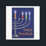 Guardanapo De Papel "Hanukkah Menorah." Napkins<br><div class="desc">"Hanukkah Menorah." é uma pintura digital feita em Photoshop de um Hanukkah Menorah com velas acesas pela terceira noite. Espero que você goste. Obrigado,  Corbie Eva Crouse</div>