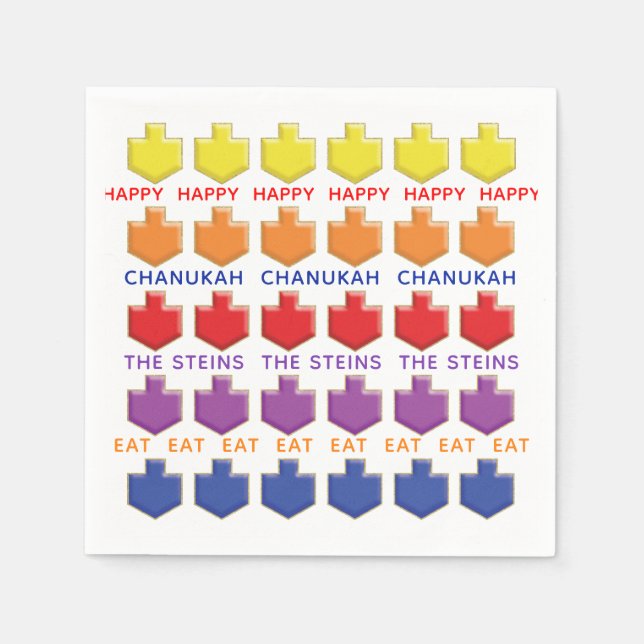 Guardanapo De Papel Hanukkah Napkin Personaliza "Sonhos 3D" (Frente)