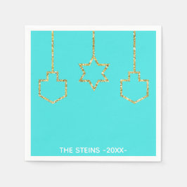 Guardanapo De Papel Hanukkah Napkins Personaliza "Charmes Ouros"