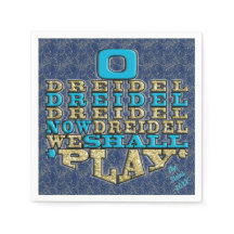 Hanukkah Napkins Personaliza "Dreidel Play"
