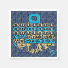Guardanapo De Papel Hanukkah Napkins Personaliza "Dreidel Play"