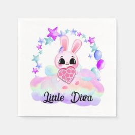 Guardanapo De Papel Happiness magic sweet bunny in the rainbow