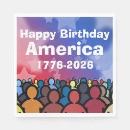 Guardanapo De Papel Happy Birthday America 1776 to 2026