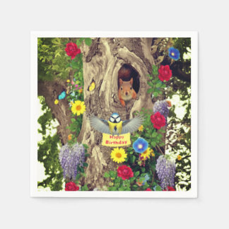 Guardanapo De Papel Happy Birthday Beautiful Nature Paper Napkins
