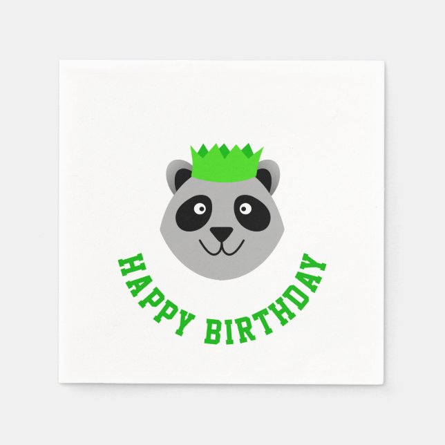 Guardanapo De Papel Happy Birthday Raccoon (Frente)