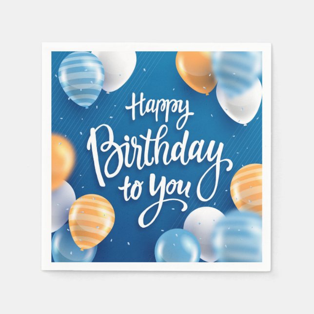 Guardanapo De Papel Happy Birthday to You (Frente)