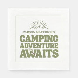Guardanapo De Papel Happy Camping Adventure Awaits Kids Birthday