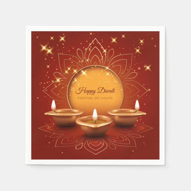 Guardanapo De Papel Happy Diwali (Frente)