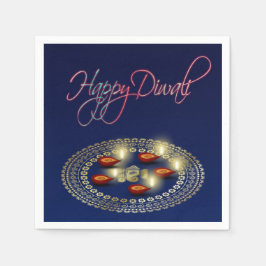 Guardanapo De Papel Happy Diwali Ganesha Rangoli - Papel Napkin