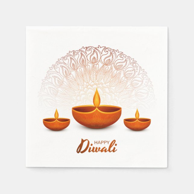 Guardanapo De Papel Happy Diwali Napkins (Frente)