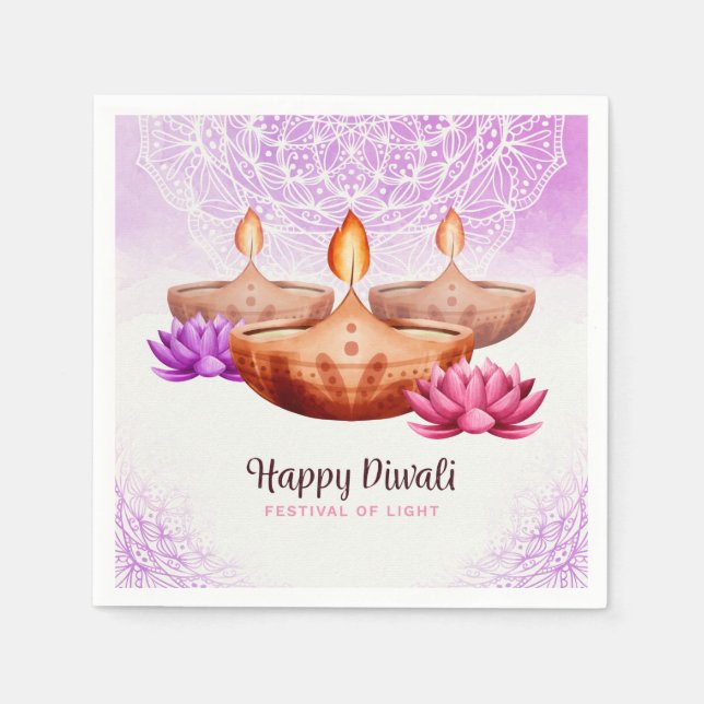 Guardanapo De Papel Happy Diwali Napkins (Frente)