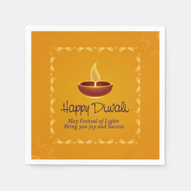 Guardanapo De Papel Happy Diwali Napkins (Frente)